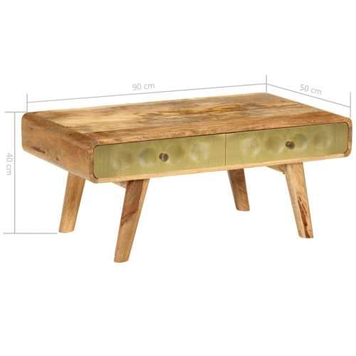 Stolić za kavu od masivnog drva manga 90 x 50 x 40 cm - Zlatno 1 Cijena