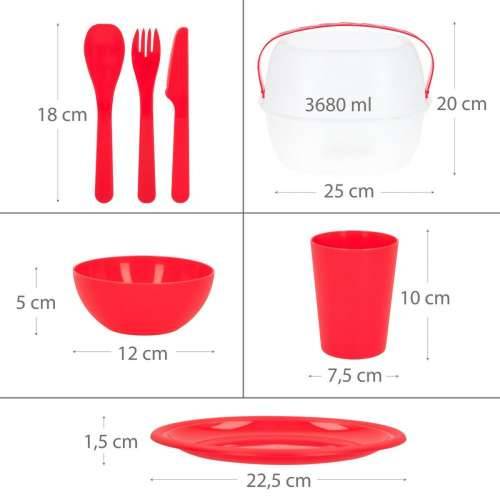 Set za piknik Aktive 22,5 x 1,5 x 22,5 cm polipropilen (4 kom.) Cijena