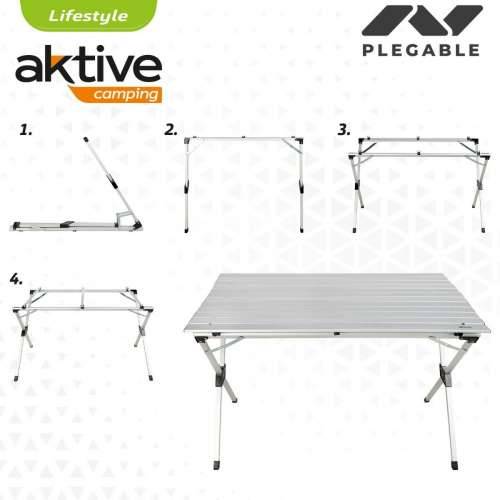 Sklopivi stol Aktive Srebrna Aluminij 110 x 70 x 70 cm (4 kom.) Cijena
