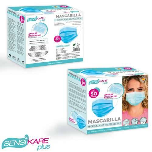 Box of hygienic masks SensiKare 50 Dijelovi (12 kom.) Cijena