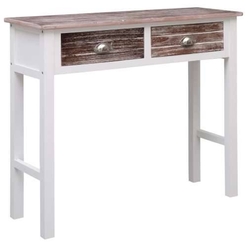 Konzolni stol smeđi 90 x 30 x 77 cm drveni Cijena
