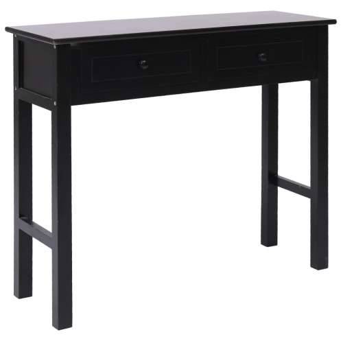 Konzolni stol crni 90 x 30 x 77 cm drveni Cijena