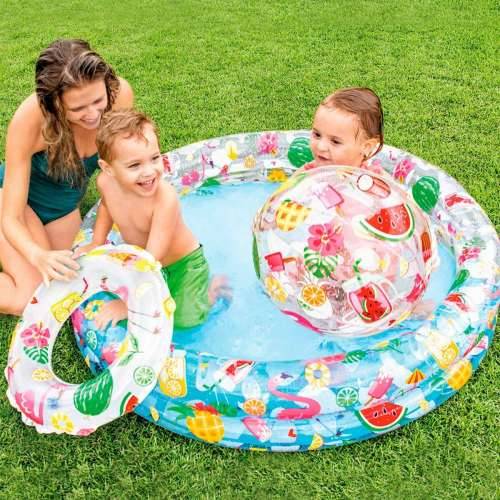 Dječiji bazen na napuhavanje Intex Tropsko Obruči 150 l 122 x 25 cm (12 kom.) Cijena