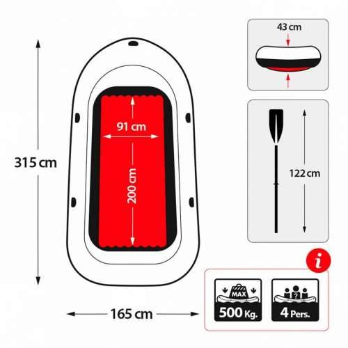 Čamac na napuhavanje Intex Excursion 4 Plava Bijela 315 x 43 x 165 cm Cijena