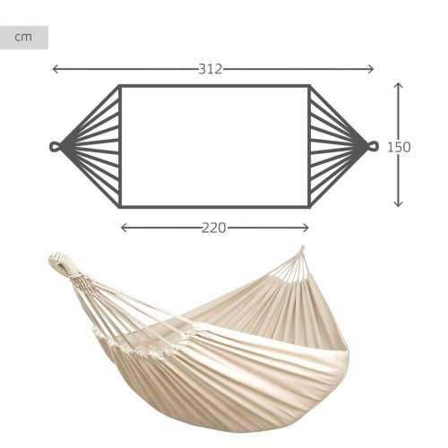 Viseći hamak Aktive Bež 220 x 150 cm (2 kom.) Cijena