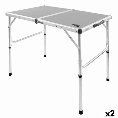 Sklopivi stol Aktive Kampiranje Siva 90 x 70 x 60 cm (2 kom.) Cijena