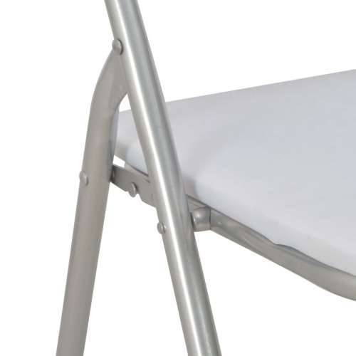Sklopive blagovaonske stolice od umjetne kože 2 kom bijele Cijena
