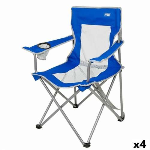 Sklopiva stolica za kampiranje Aktive Plava Siva 46 x 82 x 46 cm (4 kom.) Cijena