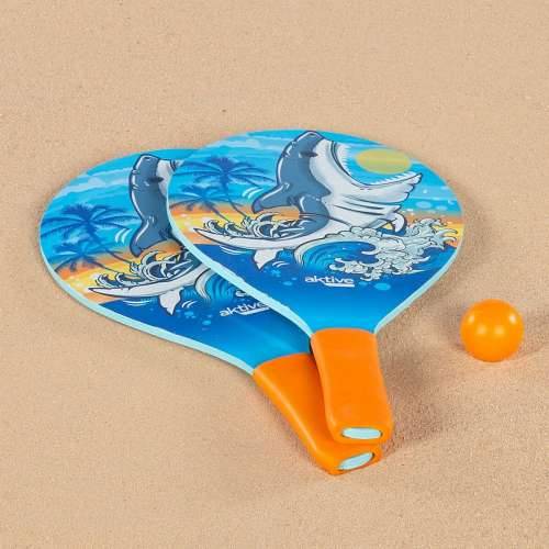 Reketi za Plažu s Lopticom Aktive Morski Pas 19,5 x 38 cm (24 kom.) Cijena