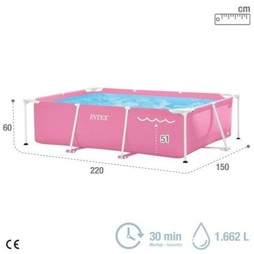 Bazen Uklonjivo Intex Small Frame Familiar 28266NP 220 x 60 x 150 cm Roza Cijena