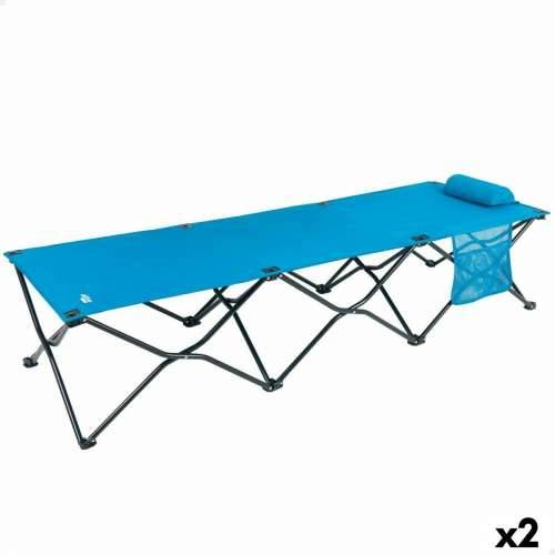 Sklopivi krevet Aktive Plava Kampiranje 178 x 62 x 38 cm 178 x 38 x 62 cm (2 kom.) Cijena