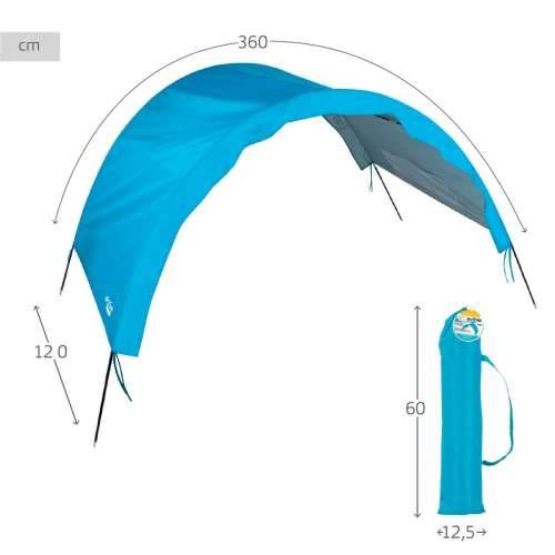 Nadstrešnica Aktive Plava Plaža Poliester 360 x 120 x 150 cm Cijena