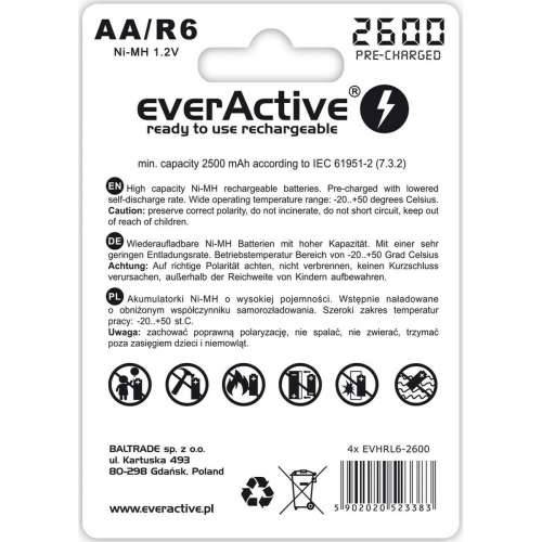 Punjive Baterije EverActive EVHRL6-2600 2500 mAh 1,2 V Cijena