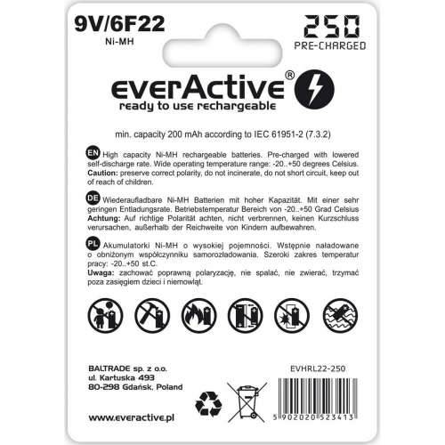 Punjive Baterije EverActive EVHRL22-250 6F22 200 mAh 9 V Cijena
