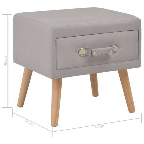 Noćni ormarići od tkanine 2 kom sivi 40 x 35 x 40 cm - Siva 2 Cijena