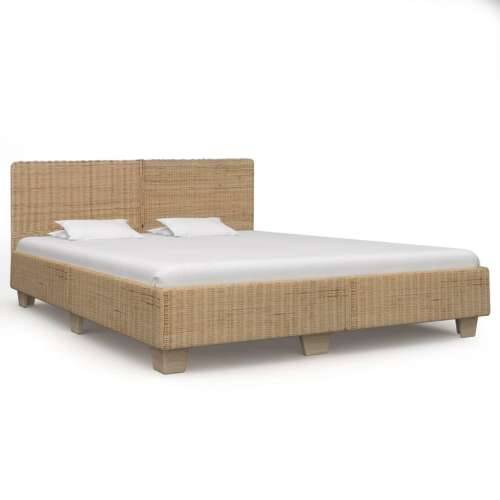 Ručno tkani okvir za krevet od pravog ratana 180 x 200 cm