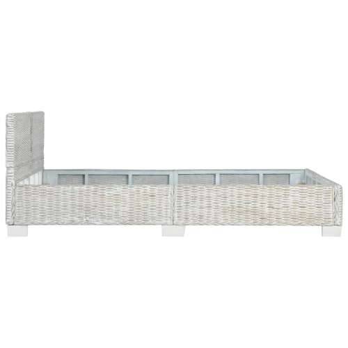 Okvir za krevet od prirodnog ratana sivi 140 x 200 cm - Siva 140 x 200 cm Cijena