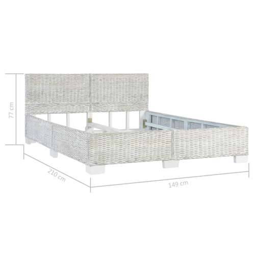Okvir za krevet od prirodnog ratana sivi 140 x 200 cm - Siva 140 x 200 cm Cijena