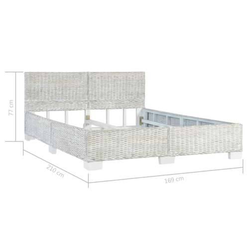 Okvir za krevet od prirodnog ratana sivi 160 x 200 cm Siva 160 x 200 cm Cijena
