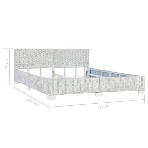 Okvir kreveta sivi od prirodnog ratana 180 x 200 cm - Siva 180 x 200 cm Cijena