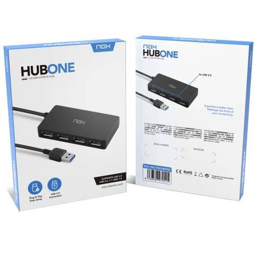 Hub USB Nox-Xtreme NXLITEHUBONE USB x 4 Crna Cijena
