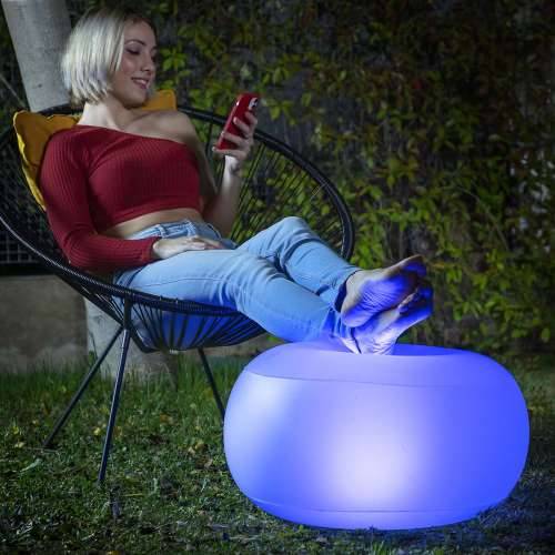 Sjedalo na napuhavanje s višebojnim LED svjetlima i daljinskim upravljačem Pulight InnovaGoods Cijena