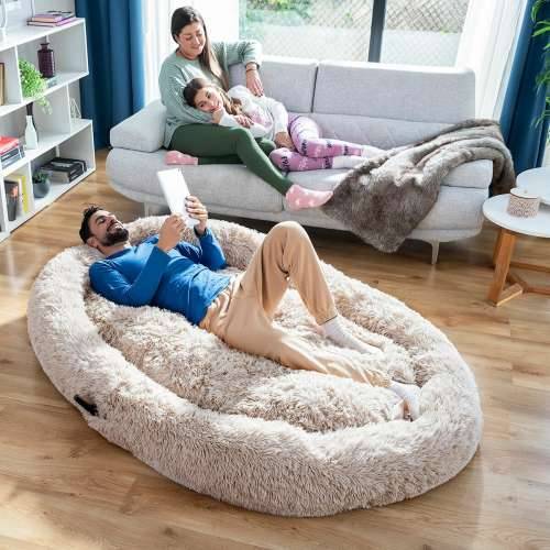 Pseći Krevet za Ljude | Human Dog Bed XXL InnovaGoods Beige Cijena