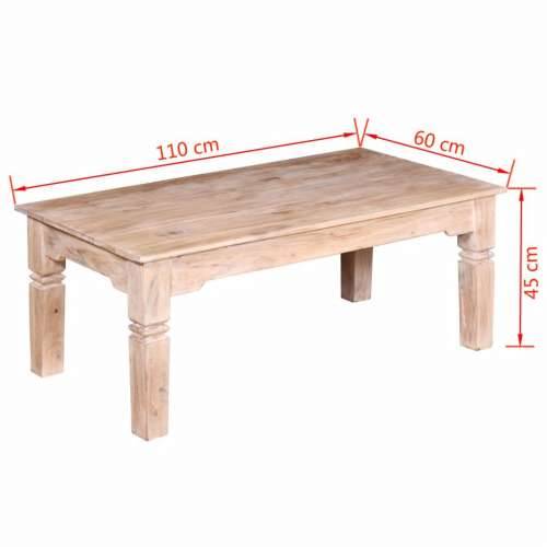 Stolić za kavu od bagremovog drva 110 x 60 x 45 cm - Smeđa 1 110 cm Cijena