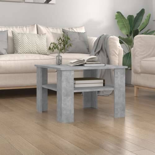 Stolić za kavu siva boja betona 60 x 60 x 42 cm od iverice
