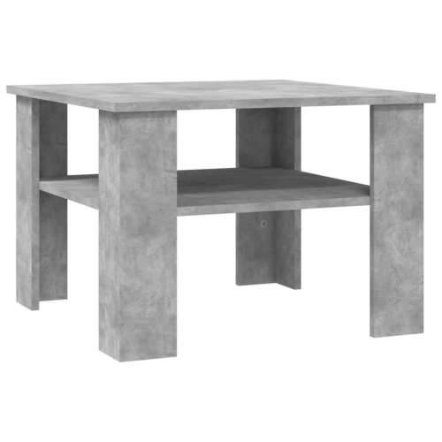 Stolić za kavu siva boja betona 60 x 60 x 42 cm od iverice Cijena