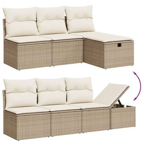 Vrtna garnitura - 8-dijelni set vrtnih sofa od poliratana s jastucima bež - Bež 3x kutna + 3x srednja + tabure + stol 1 Cijena
