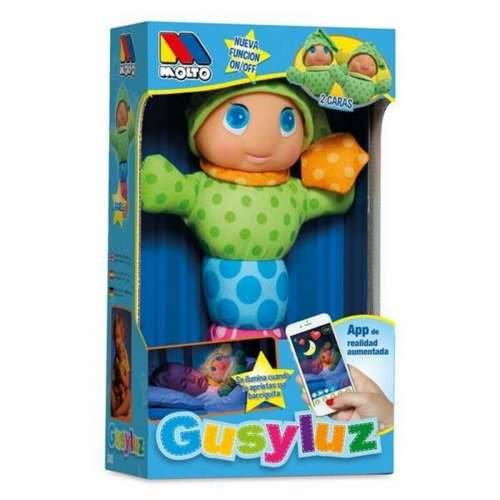 Plišane igračke Gusy Luz Moltó 385 Plava Roza Zelena Pisana PVC (33 cm) Cijena