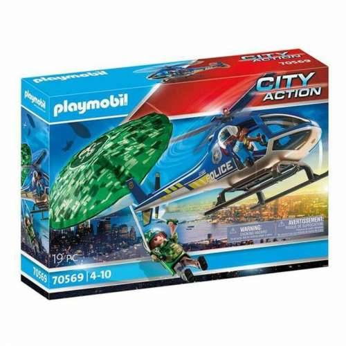 Playset  City Action Police helicopter: Parachute Chase Playmobil 70569 (19 pcs) Cijena