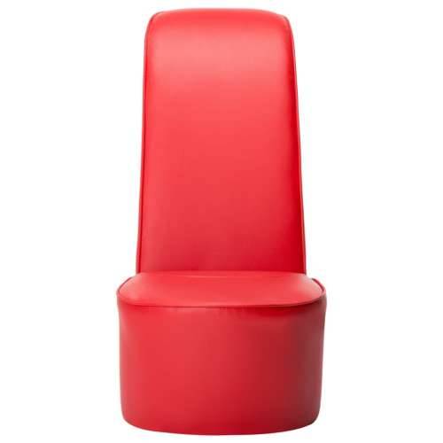 Stolica u obliku visoke pete od umjetne kože crvena Cijena