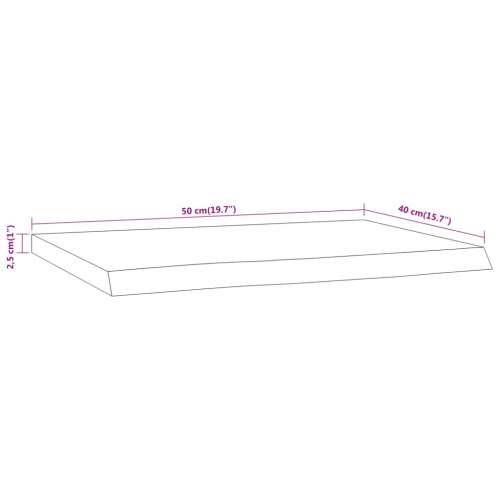 Zidna polica 50x40x2,5 cm pravokutna bagremovo drvo živi rub - Prirodna 50 x 40 x 2.5 cm 1 Masivno bagremovo drvo Cijena
