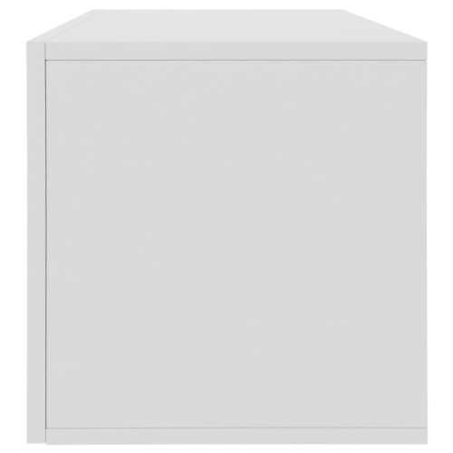Kutija za pohranu vinilnih ploča bijela 71 x 34 x 36 cm drvena Cijena