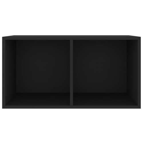 Kutija za pohranu vinilnih ploča crna 71 x 34 x 36 cm drvena Cijena