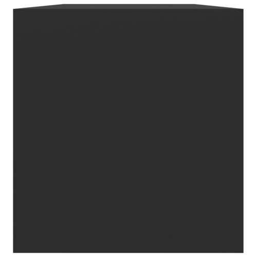 Kutija za pohranu vinilnih ploča crna 71 x 34 x 36 cm drvena Cijena