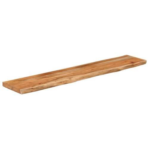 Zidna polica 90x20x2,5 cm pravokutna bagremovo drvo živi rub - Prirodna 90 x 20 x 2.5 cm 1 Masivno bagremovo drvo Cijena