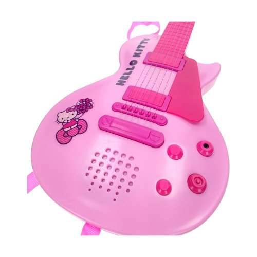 Gitara za Djecu Hello Kitty Elektronika Mikrofon Roza Cijena