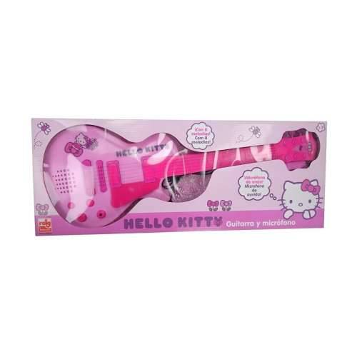 Gitara za Djecu Hello Kitty Elektronika Mikrofon Roza Cijena