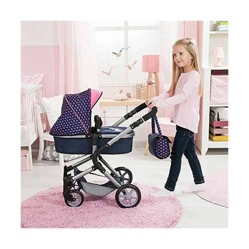 Kolica za lutke Reig Combi Neo Pro Mornarsko plava 63 cm Cijena