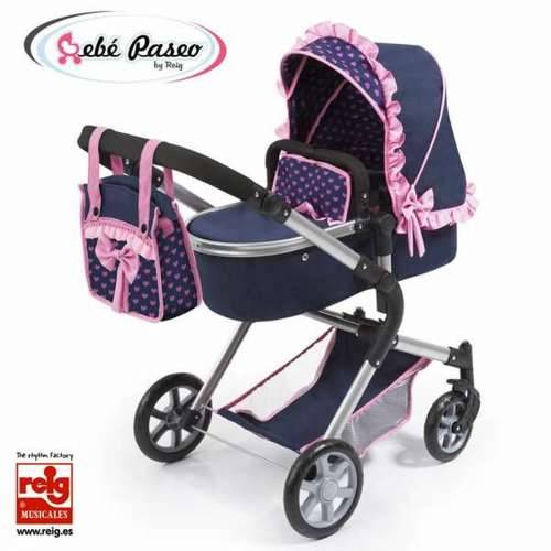 Kolica za lutke Reig Combi 62 cm 82 x 79 x 38,5 cm Mornarsko plava Cijena
