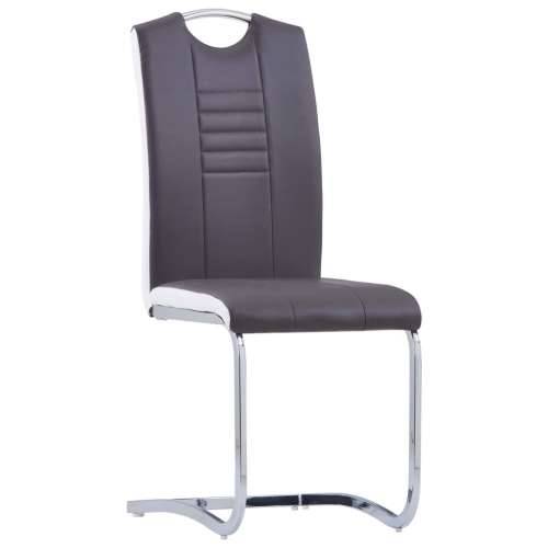 Konzolne blagovaonske stolice od umjetne kože 4 kom sive Cijena