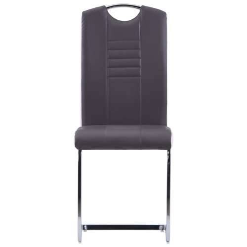 Konzolne blagovaonske stolice od umjetne kože 4 kom sive Cijena