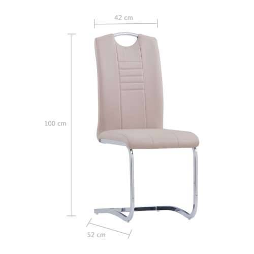 Konzolne blagovaonske stolice od umjetne kože 2 kom cappuccino Cijena