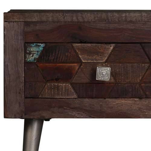 Stolić za kavu od masivnog obnovljenog drva 100 x 60 x 35 cm - Tamno smeđa 1 Cijena