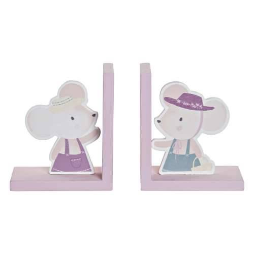 Grāmatbalsts DKD Home Decor LD-173251 12,5 x 9,5 x 14,5 cm Miš Children’s Drvo MDF (2 kom.) Cijena