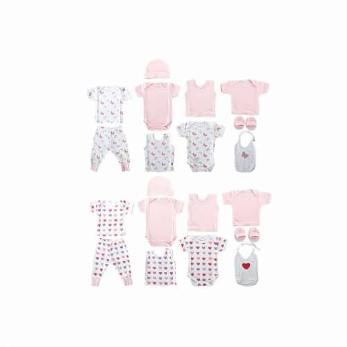 Set Odjeće DKD Home Decor Bijela Roza (2 kom.) Pamuk 0-6 Mjeseci Cijena