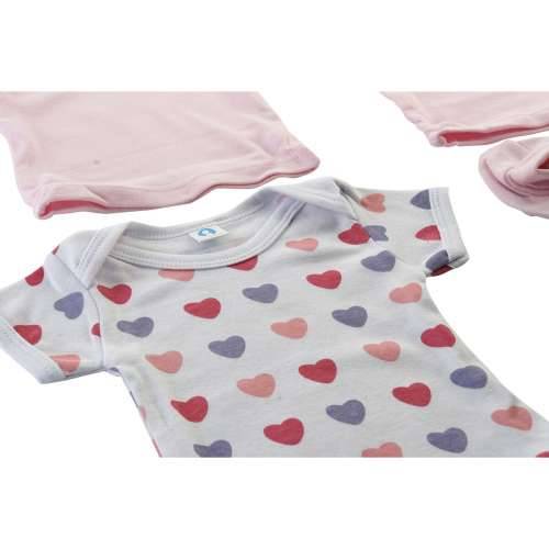 Set Odjeće DKD Home Decor Bijela Roza (2 kom.) Pamuk 0-6 Mjeseci Cijena